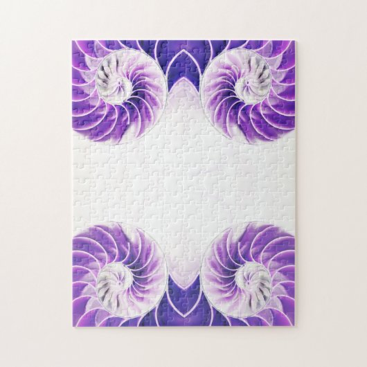 nautilus shell seashell Fibonacci swirl Legpuzzel (Verticaal)