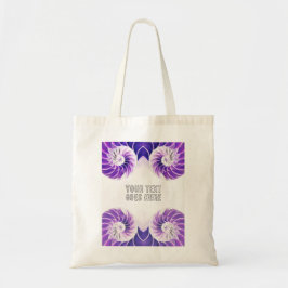 Nautilus Shell Seashell paarse aangepaste tekst Tote Bag