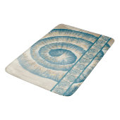 Nautilus Shell Spiral Shape Blauwgroen Badmat (Gekanteld)