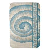 Nautilus Shell Spiral Shape Blauwgroen Badmat (Voorkant Verticaal)