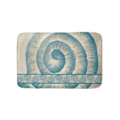 Nautilus Shell Spiral Shape Blauwgroen Badmat (Voorkant)