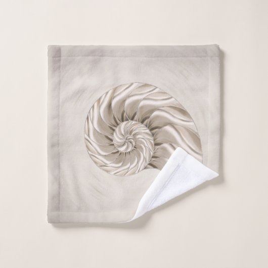 Nautilus Shell Tekening Bad Handdoek (Wasdoekje)