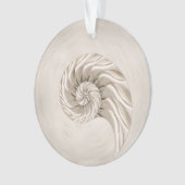 Nautilus Shell Tekening Ornament (voorkant)