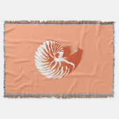 Nautilus shell - terracotta en white deken (Voorkant)