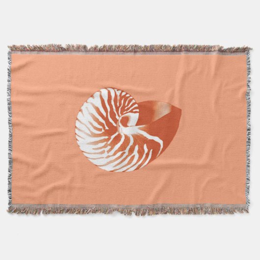 Nautilus shell - terracotta en white deken (Voorkant)
