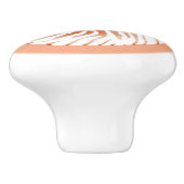 Nautilus shell - terracotta en white keramische knop (Zijkant)