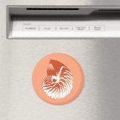 Nautilus shell - terracotta en white magneet (Insitu (Vaatwasser))