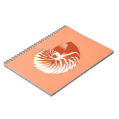 Nautilus shell - terracotta en white notitieboek (Linkerzijde)