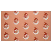 Nautilus Shell - terracotta en white Stof (Fat Quarter)