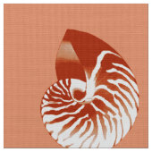 Nautilus Shell - terracotta en white Stof (Close Up)
