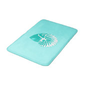Nautilus shell - turquoise , aqua en white badmat (Gekanteld)
