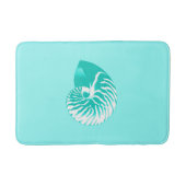 Nautilus shell - turquoise , aqua en white badmat (Voorkant)