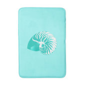 Nautilus shell - turquoise , aqua en white badmat (Voorkant Verticaal)