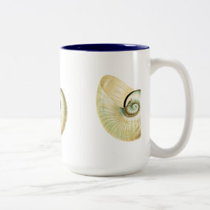 Nautilus shell tweekleurige koffiemok