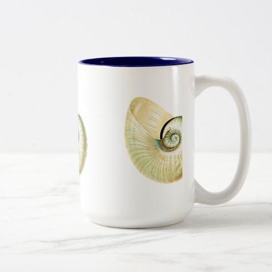 Nautilus shell tweekleurige koffiemok (Rechts)