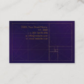 Nautilus Shell - Waterverf Chakras over violet Visitekaartje (Achterkant)