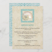 Nautilus Shell Waterverf Grieks Zeer belangrijk Da Menu (Voorkant / Achterkant)