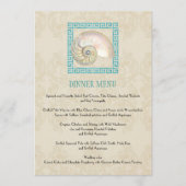 Nautilus Shell Waterverf Grieks Zeer belangrijk Da Menu (Voorkant)