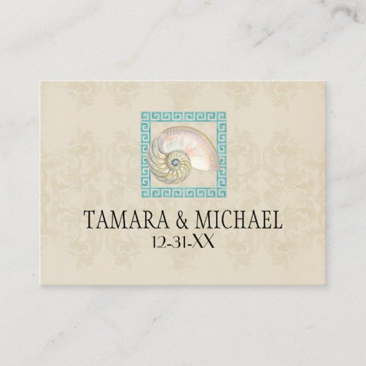 Nautilus Shell Waterverf Grieks Zeer belangrijk Da Plaatskaartje (Voorkant)