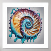 Nautilus Shell Zee Wereld Poster (Voorkant)