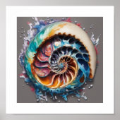 Nautilus Shell Zee Wereld Poster (Voorkant)