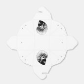 Nautilus shell - zwart, grijs en wit bedankdoosjes (Uitgevouwen)