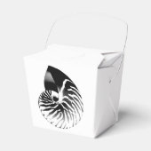 Nautilus shell - zwart, grijs en wit bedankdoosjes (Voorkant Zijde)