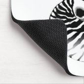 Nautilus shell - zwart, grijs en wit muismat (Hoek)
