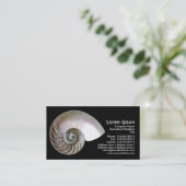 Nautilus Shell - Zwart Visitekaartje (Staand voorkant)