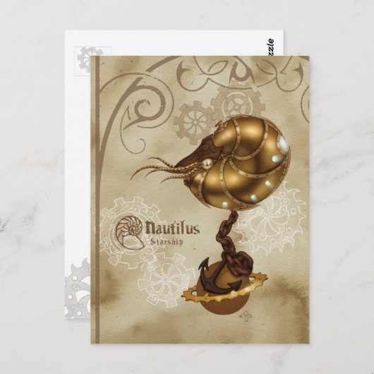 Nautilus sterrenschip briefkaart (Voorkant / Achterkant)