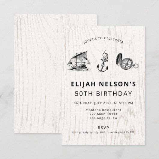 Nautilus Symbolen Verjaardag Kaart (Voorkant / Achterkant)