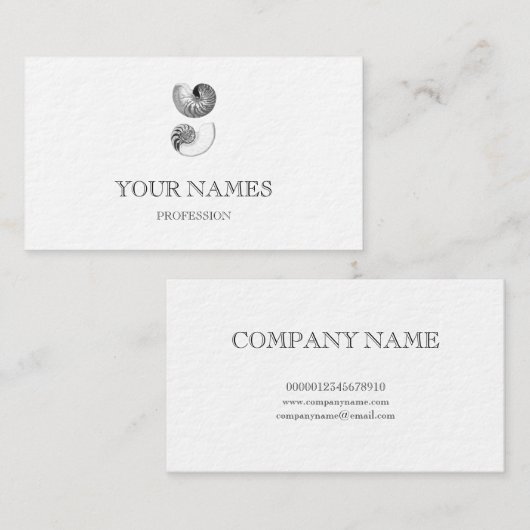 NAUTILUS ZEE EN OCEAAN VISITEKAARTJE (Voorkant / Achterkant)