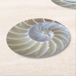 Nautilus Zee Shell Foto Ronde Kartonnen Onderzetter