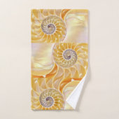 Nautilus zeeschelp badhanddoek set bad handdoek (Handdoek)