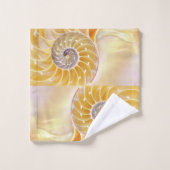 Nautilus zeeschelp badhanddoek set bad handdoek (Wasdoekje)