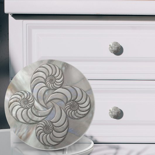 Nautilusschelp Nepparelmoer Keramische Knop