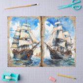 Nautis Oceaanschip in waterverf Tissuepapier (Craft)