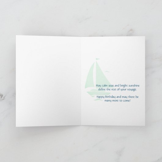 Nautisch Abstract Zeilen Gefeliciteerd Kaart (Binnen)