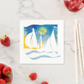 nautisch Abstract zeilontwerp Servet (Insitu)