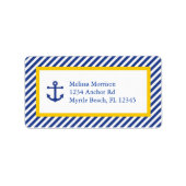 Nautisch adres Mailing Label (Voorkant)