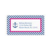 Nautisch adres Mailing Label (Voorkant)