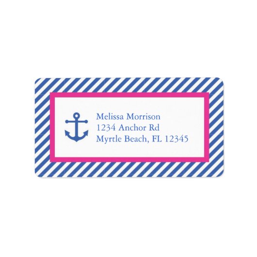 Nautisch adres Mailing Label (Voorkant)