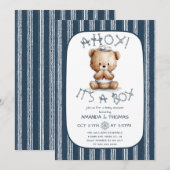 Nautisch Ahoy Beer Jongen Baby Shower  Kaart (Voorkant / Achterkant)