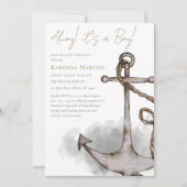 Nautisch Ahoy Het is een Boy Baby shower Kaart (Voorkant)