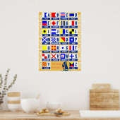 Nautisch alfabet poster (Keuken)