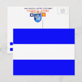 Nautisch alfabet vlag Signal Letter J Briefkaart (Voorkant / Achterkant)