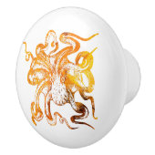 Nautisch-amberoctopus Keramische Knop (Rechts)