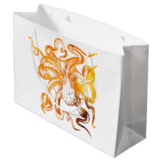Nautisch-amberoctopus Large Cadeautasje (Achterkant Gekanteld)