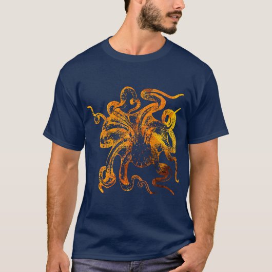Nautisch-amberoctopus T-shirt (Voorkant)