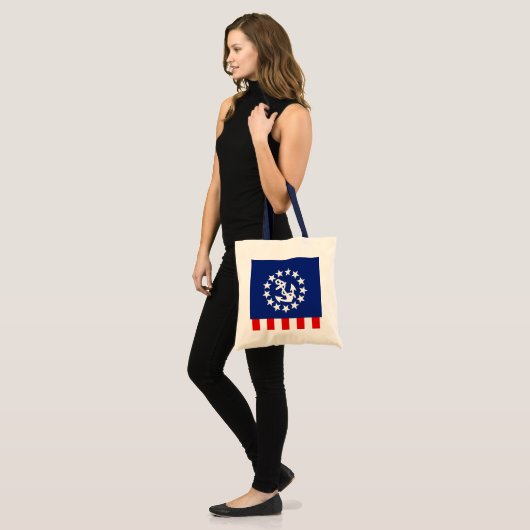 Nautisch Amerikaans jachtvlaggenontwerp Tote Bag (Voorkant (model))